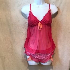 💋CUTE SUMMER PINK LINGERIE SET - TOP & SHORTS 💋